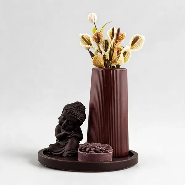 Acrylic_Polymer_Modern_Burgundy_4-Piece_Home_Decor_Set