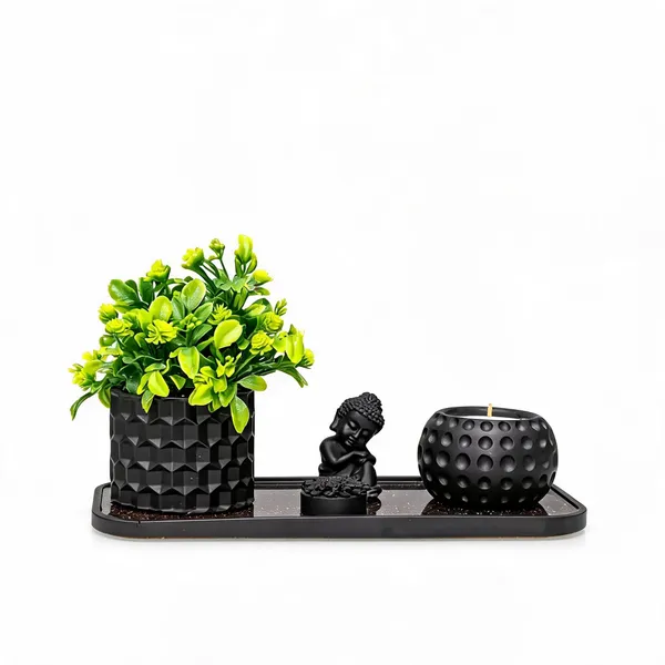 Acrylic_Polymer_Contemporary_Black_Buddha_Decor_Set