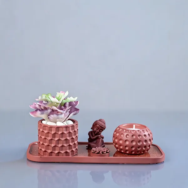 Acrylic_Polymer_Contemporary_Red_Buddha_Decor_Set