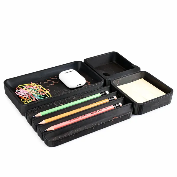 Acrylic_Polymer_Modern_Black_4-Piece_Desk_Organiser