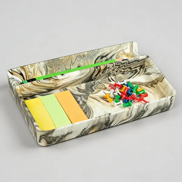 Acrylic_Polymer_Contemporary_Marble_Multicolour_Desk_Organiser