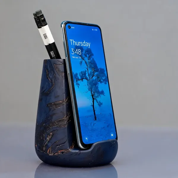 Acrylic_Polymer_Desk_Organiser_Pen_Stand_Phone_Holder_Navy_Blue