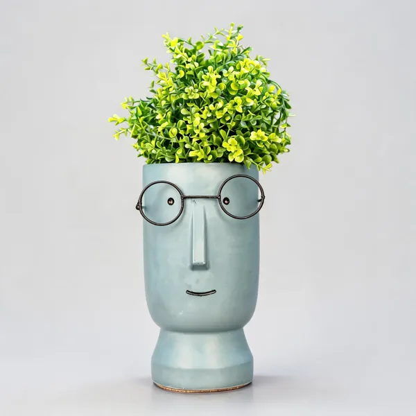 Acrylic_Polymer_Face_Shaped_Decorative_Planter_Navy_Blue