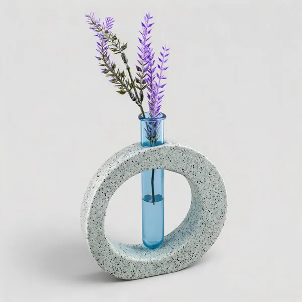 Acrylic_Polymer_Modern_Terrazzo_Teal_Test_Tube_Planter