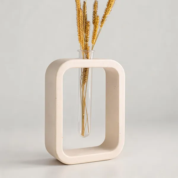 Acrylic_Polymer_Minimalist_White_Hydroponic_Test_Tube_Planter