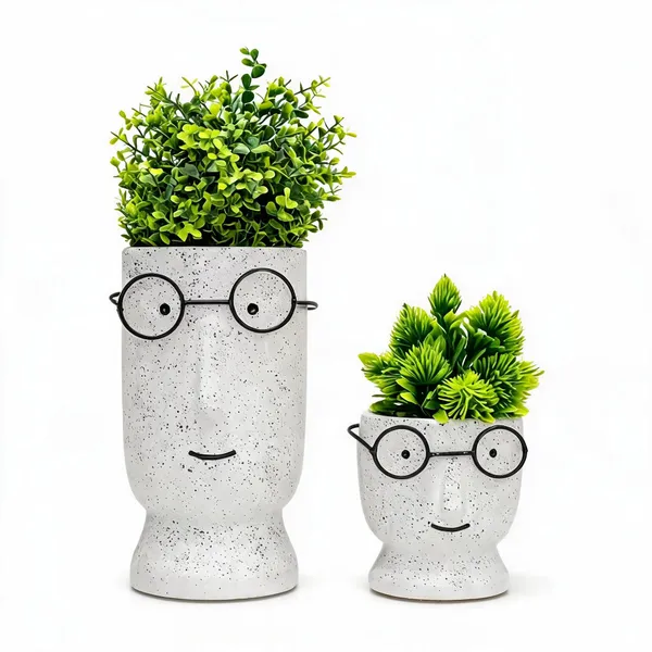 Acrylic_Polymer_Whimsical_Face-Shaped_White_Planter