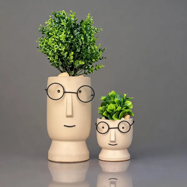 Acrylic_Polymer_Whimsical_Face-Shaped_Pale_Yellow_Planter