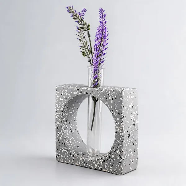 Acrylic_Polymer_Modern_Geometric_Grey_Test_Tube_Planter
