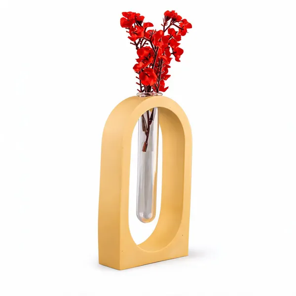 Acrylic_Polymer_Modern_Arch_Yellow_Test_Tube_Planter