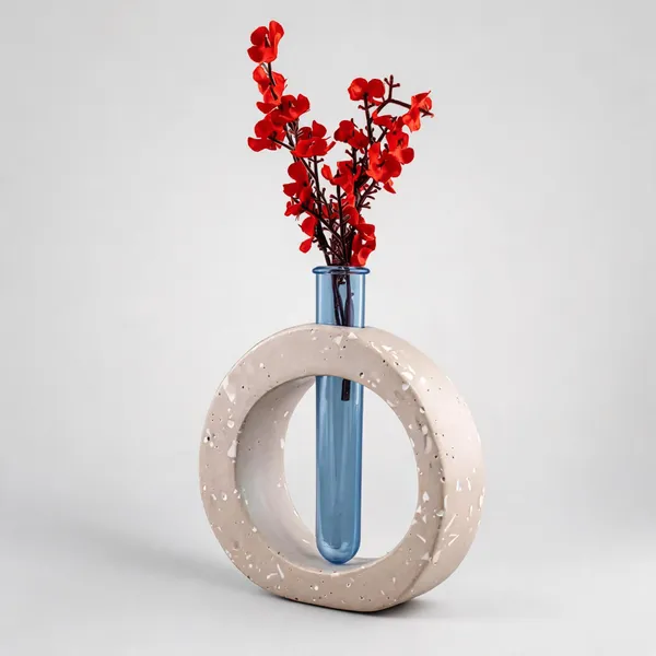 Acrylic_Polymer_Modern_Terrazzo_Test_Tube_Planter_Beige