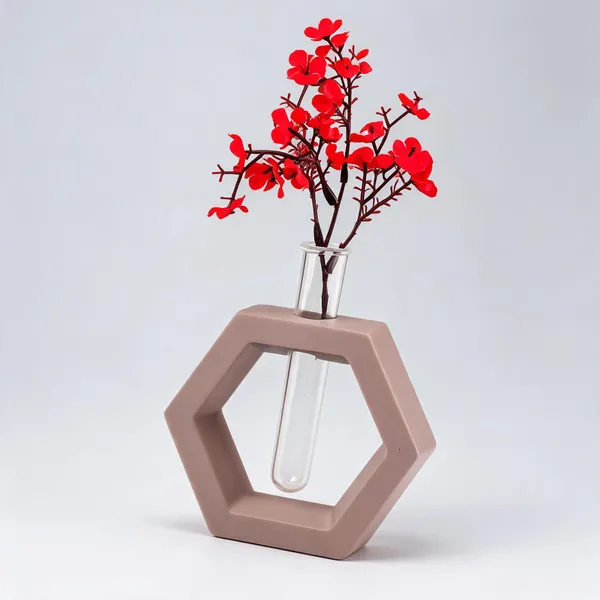 Acrylic_Polymer_Modern_Minimalist_Brown_Vase