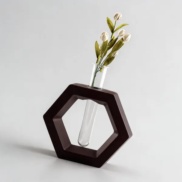 Acrylic_Polymer_Geometric_Hexagonal_Burgundy_Planter