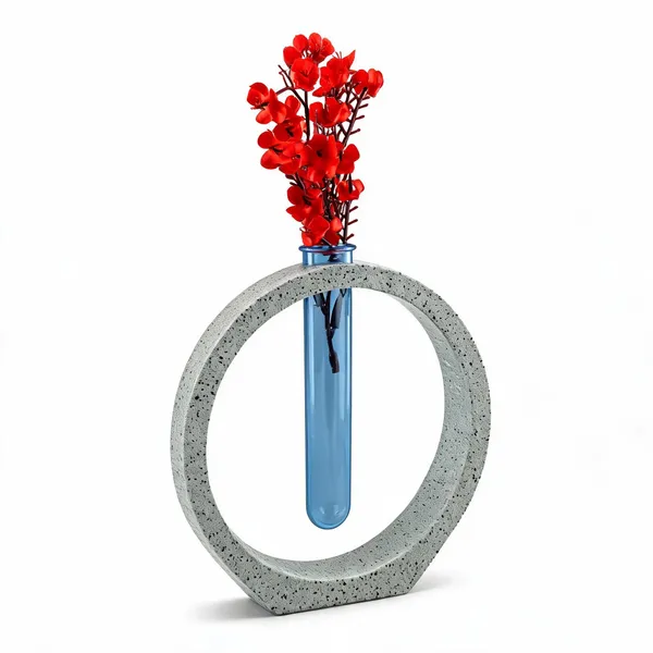 Acrylic_Polymer_Modern_Circular_Teal_Test_Tube_Planter