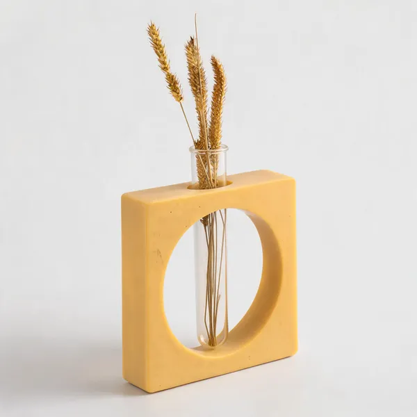 Acrylic_Polymer_Modern_Geometric_Yellow_Test_Tube_Planter