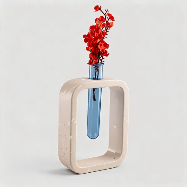 Acrylic_Polymer_Minimalist_Beige_Hydroponic_Test_Tube_Planter