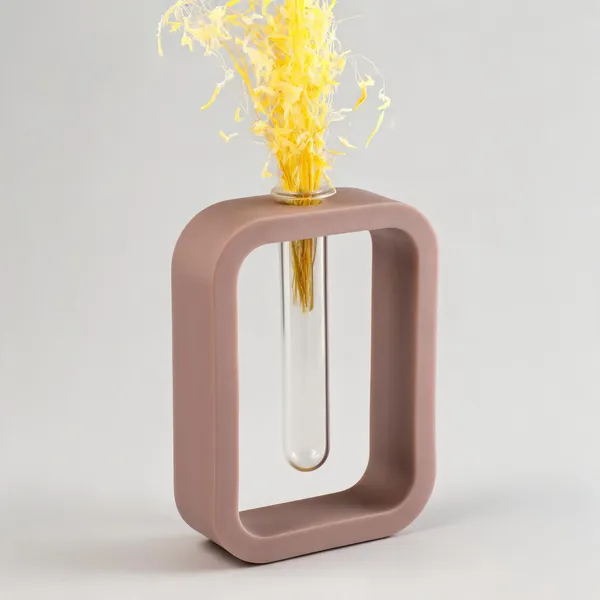 Acrylic_Polymer_Minimalist_Brown_Hydroponic_Test_Tube_Planter