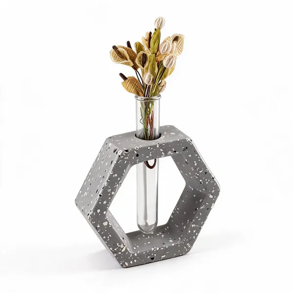 Acrylic_Polymer_Geometric_Hexagonal_Grey_Planter