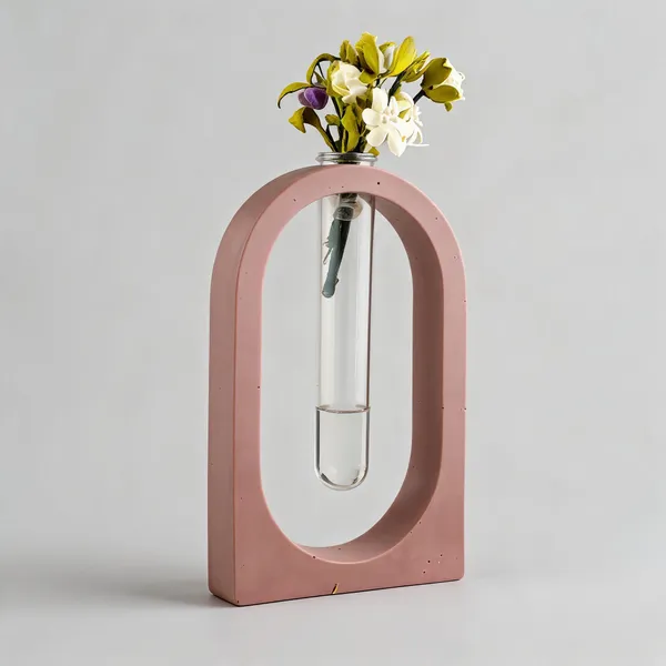 Acrylic_Polymer_Modern_Arch_Brown_Test_Tube_Planter