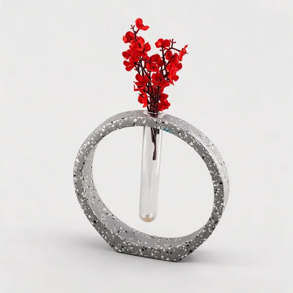 Acrylic_Polymer_Modern_Circular_Grey_Test_Tube_Planter