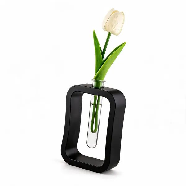 Acrylic_Polymer_Minimalist_Black_Hydroponic_Test_Tube_Planter