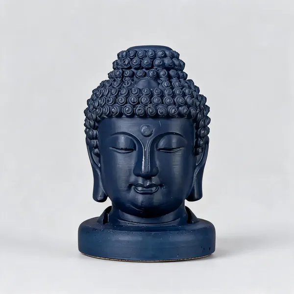 Acrylic_Polymer_Minimalist_Navy_Blue_Buddha_Sculpture