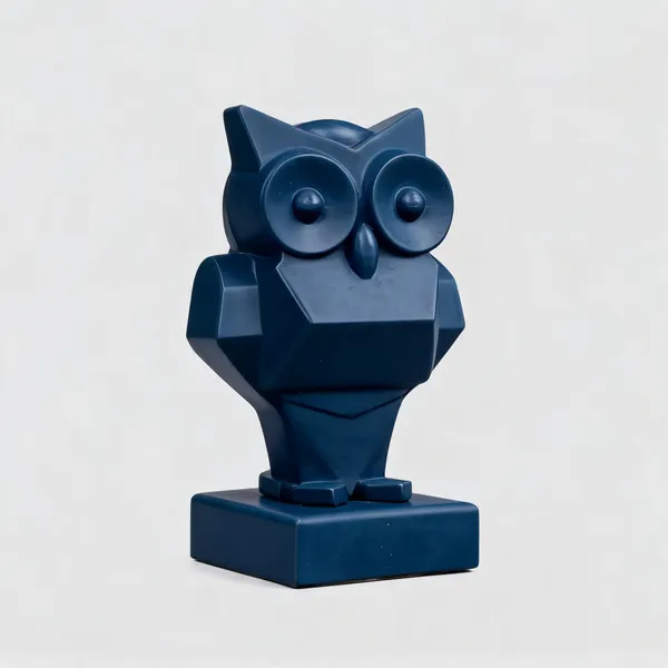 Acrylic_Polymer_Modern_Minimalist_Owl_Sculpture
