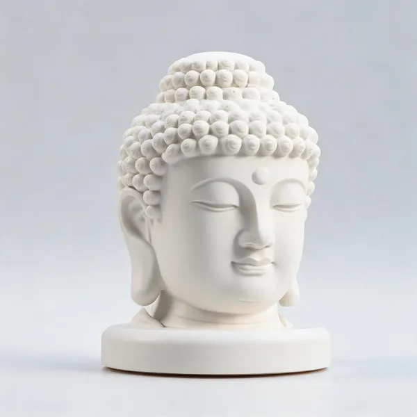 Acrylic_Polymer_Minimalist_White_Buddha_Sculpture