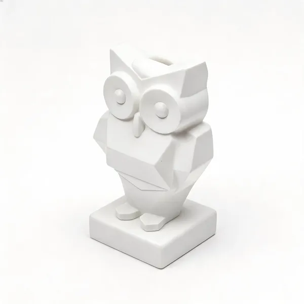 Acrylic_Polymer_Modern_Owl_White_Sculpture