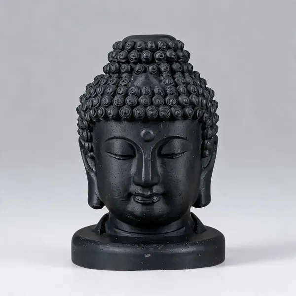 Acrylic_Polymer_Minimalist_Black_Buddha_Sculpture