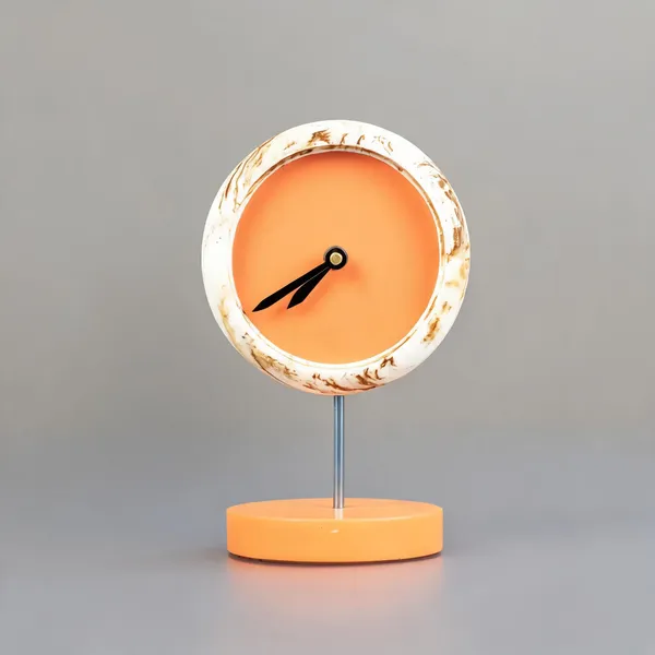 Acrylic_Polymer_Modern_Orange_Desk_Clock