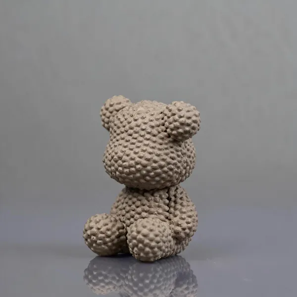 Acrylic_Polymer_Modern_Textured_Beige_Teddy_Bear_Sculpture