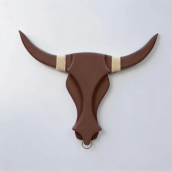 Acrylic_Polymer_Modern_Bull_Brown_Wall_Sculpture