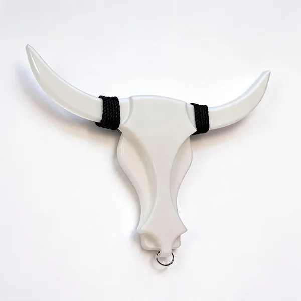 Acrylic_Polymer_Modern_Bull_White_Wall_Sculpture