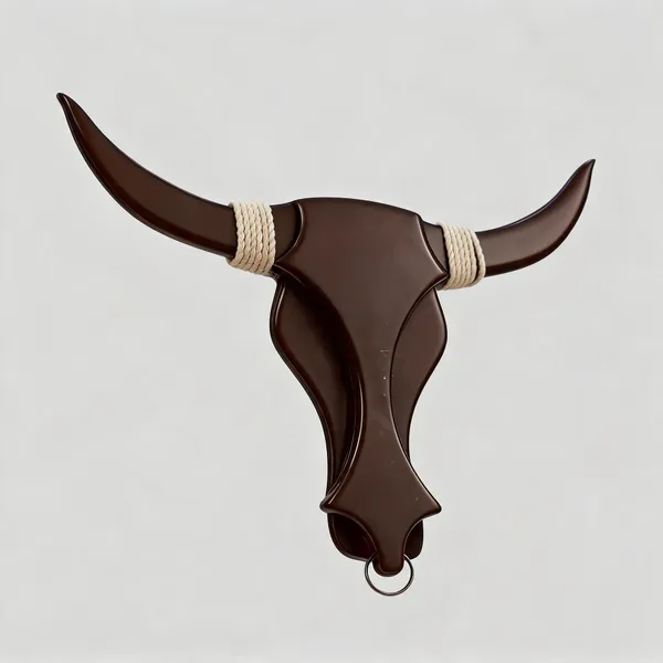 Acrylic_Polymer_Modern_Bull_Burgundy_Wall_Sculpture