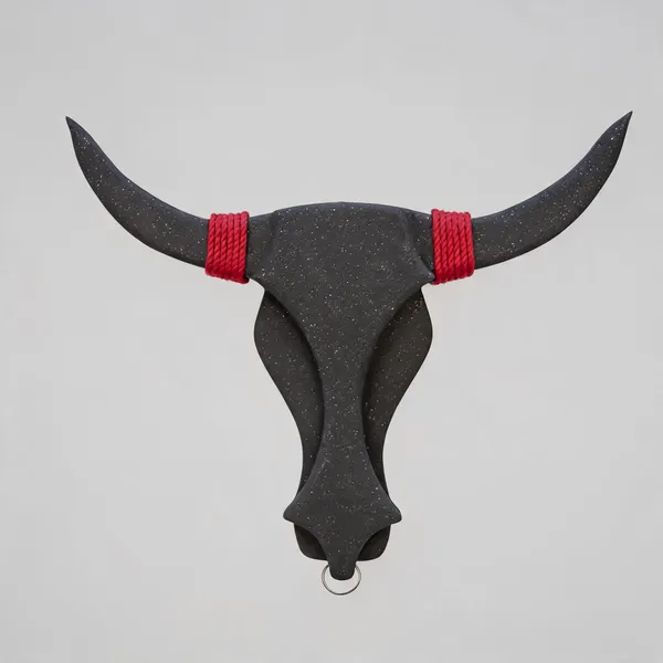 Acrylic_Polymer_Modern_Bull_Black_Wall_Sculpture