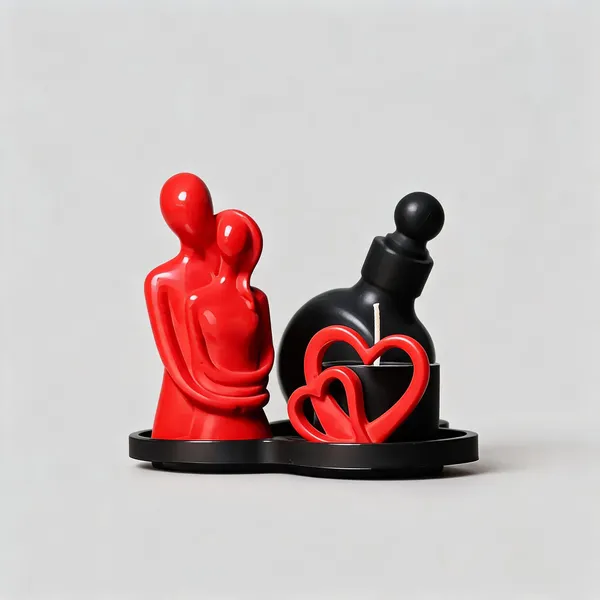 Acrylic_Polymer_Romantic_Red_Love_Bliss_Sculpture_And_Candle_Stand