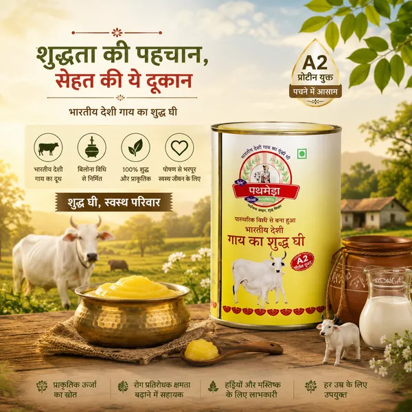 Pathmeda_A2_Cow_Ghee_1_Litre_Tin