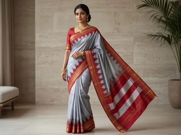 Grey_Pure_Silk_Woven_Traditional_Saree_For_Women