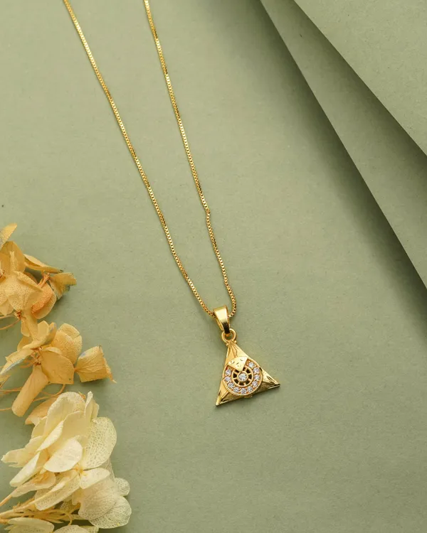 Gold_Alloy_Triangle_Pendant_Necklace_For_Women