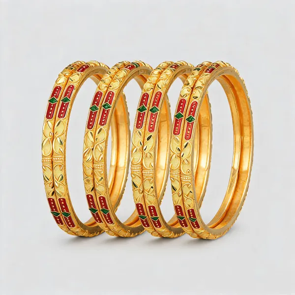 Gold_Alloy_Red_Green_Embellished_Bangles_For_Women