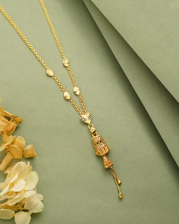 Gold_Alloy_Sunburst_Cylindrical_Pendant_Necklace_For_Women