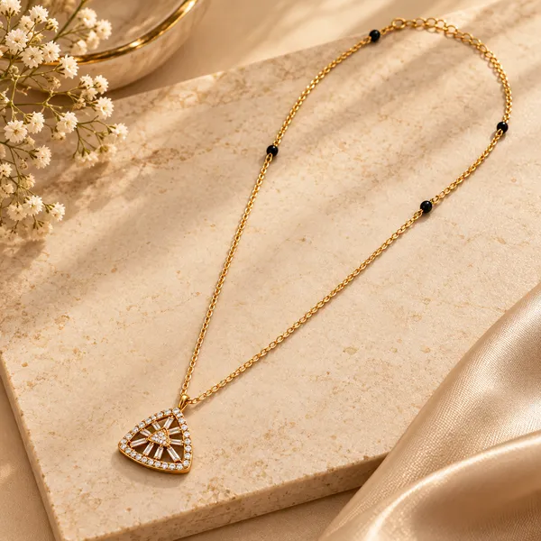 Gold_Alloy_Black_Beaded_Triangular_Pendant_Mangalsutra_Necklace_For_Women