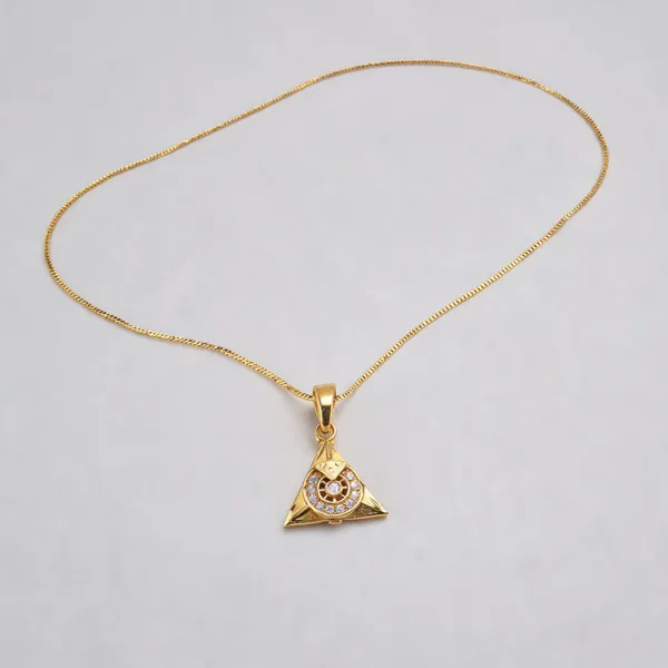 Gold_Alloy_Triangle_Pendant_Necklace_For_Women