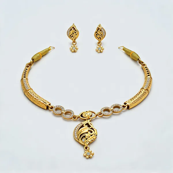 Gold_Alloy_Traditional_Necklace_And_Earrings_Set_For_Women