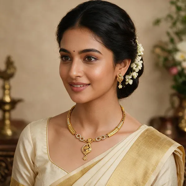 Gold_Alloy_Traditional_Necklace_And_Earrings_Set_For_Women
