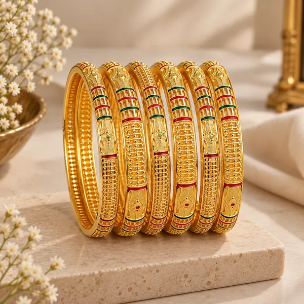 Gold_Alloy_Traditional_Bangle_Set_For_Women