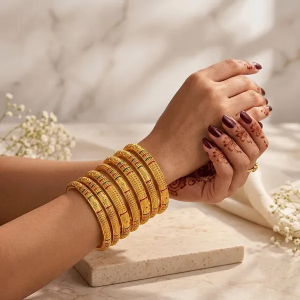 Gold_Alloy_Traditional_Bangle_Set_For_Women
