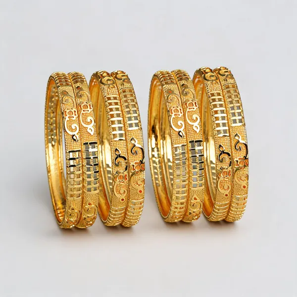 Gold_Alloy_Embellished_Bangle_Set_For_Women