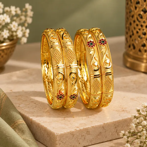 Gold_Alloy_Floral_Engraved_Bangles_For_Women