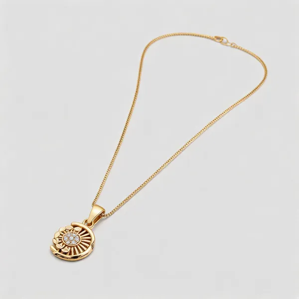 Gold_Alloy_Crystal_Round_Pendant_Necklace_For_Women